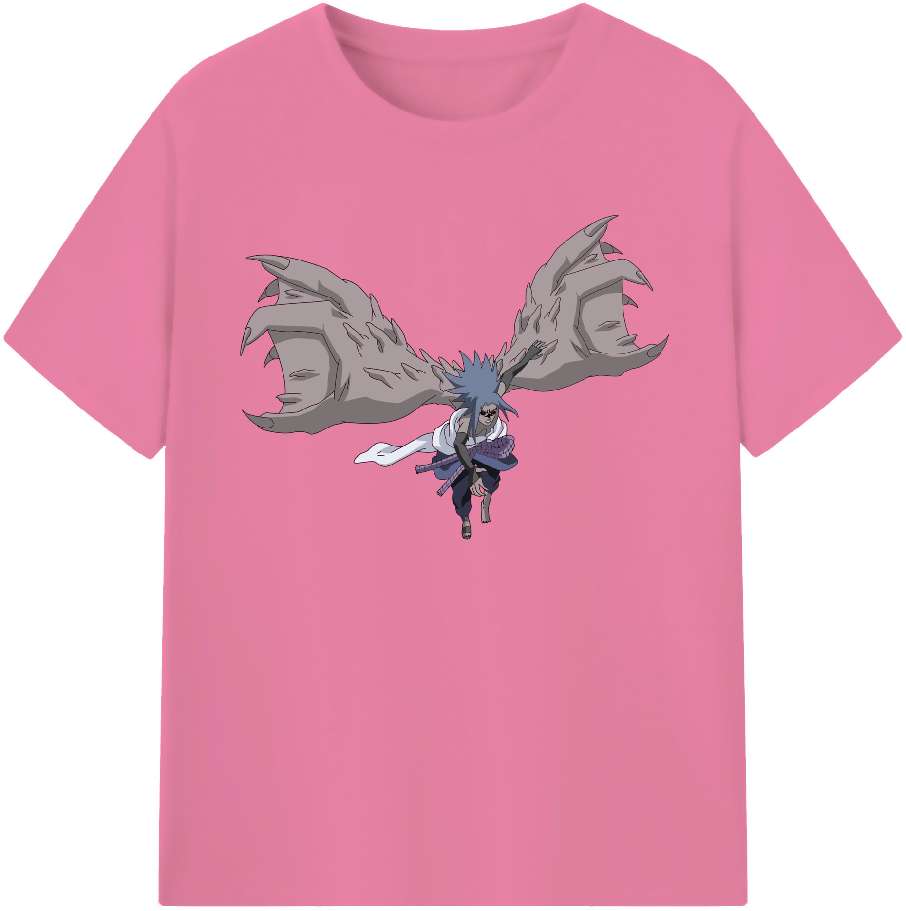 （画像用） NARUTO -ナルト- うちは サスケ Uchiha Sasuke 綿100％半袖Tシャツ（フロントプリント）